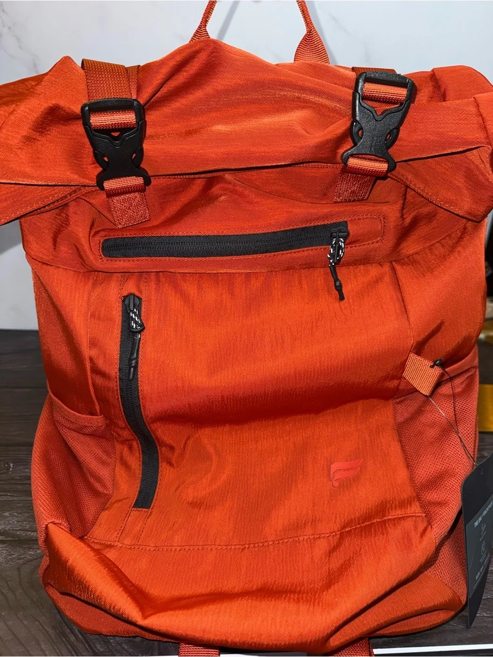 Fabletics The Only Backpack Orange NWT Multi Pocket Laptop Backpack